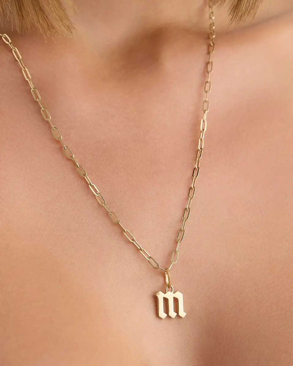Jennifer Fisher Jennifer Fisher Lower Case Gothic Letter Charm in 14K Yellow Gold Z | Thumbnail 2 Jennifer Fisher Jennifer Fisher Lower Case Gothic Letter Charm in 14K Yellow Gold Z | Thumbnail 2