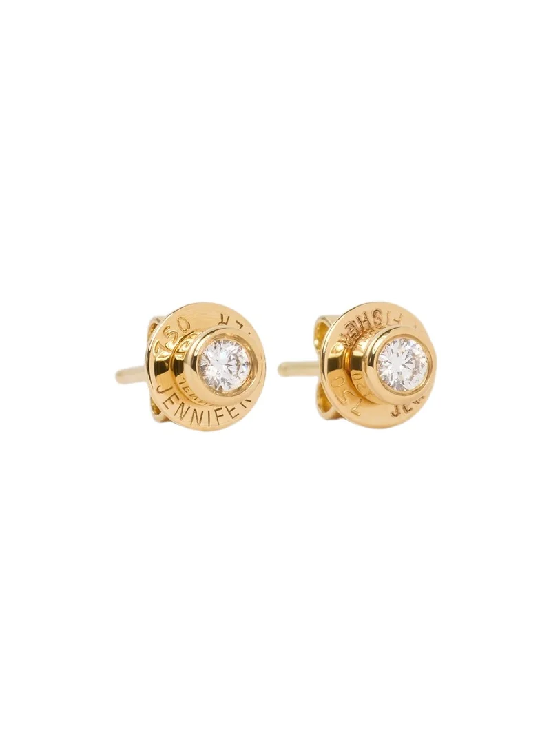 Jennifer Fisher Diamond Stud Earring in Yellow Gold Jennifer Fisher Diamond Stud Earring in Yellow Gold