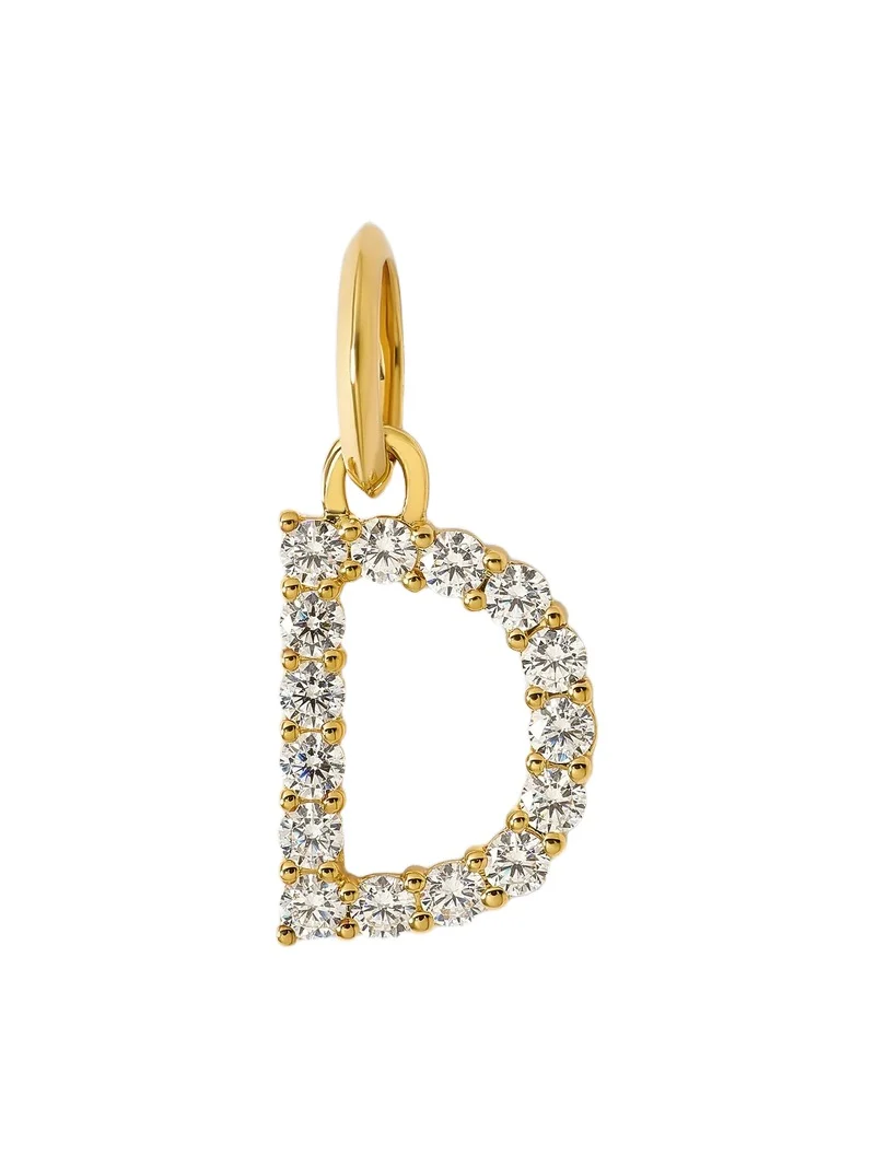Jennifer Fisher Medium Floating Diamond Minimal Block Letter D