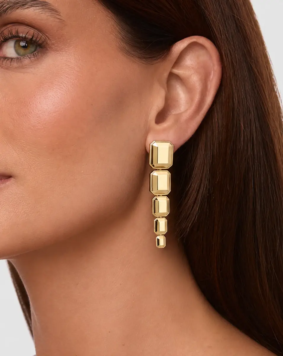 Jennifer Fisher Jennifer Fisher Metal Emerald Drop Earrings | Thumbnail 2 Jennifer Fisher Jennifer Fisher Metal Emerald Drop Earrings | Thumbnail 2