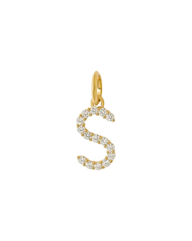 Jennifer Fisher Medium Floating Diamond Minimal Block Letter S Jennifer Fisher Medium Floating Diamond Minimal Block Letter S