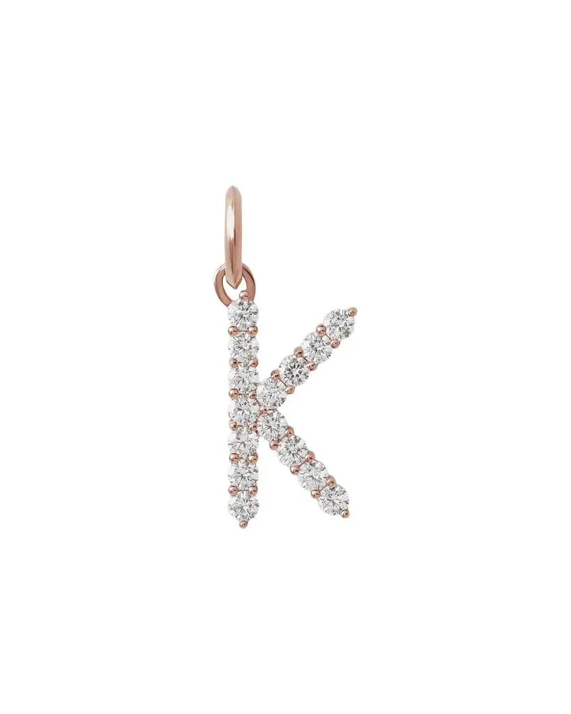Jennifer Fisher Jennifer Fisher Large Floating Diamond Minimal Block Letter K / 18K