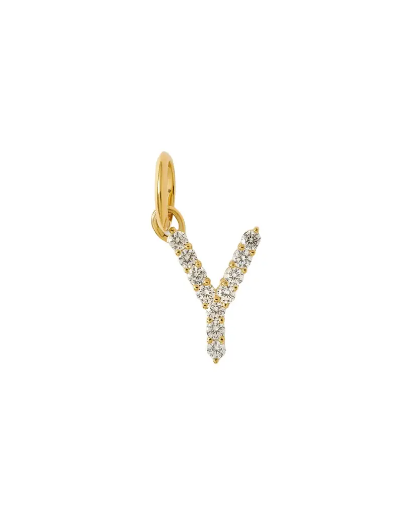 Jennifer Fisher Jennifer Fisher Medium Floating Diamond Minimal Block Letter Y