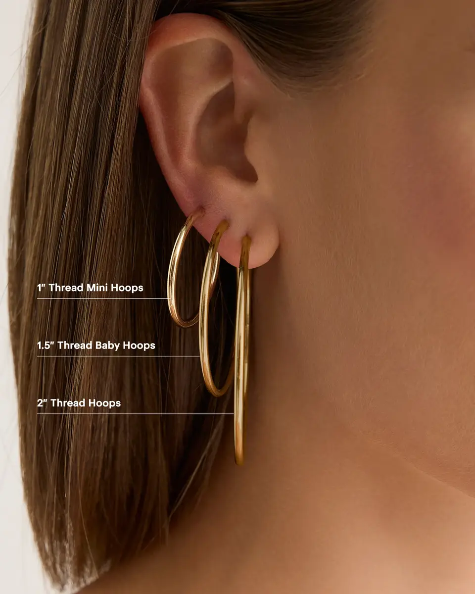 Jennifer Fisher Jennifer Fisher 2 Thread Hoops | Thumbnail 2 Jennifer Fisher Jennifer Fisher 2 Thread Hoops | Thumbnail 2