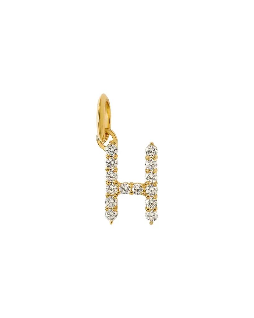 Jennifer Fisher Medium Floating Diamond Minimal Block Letter H