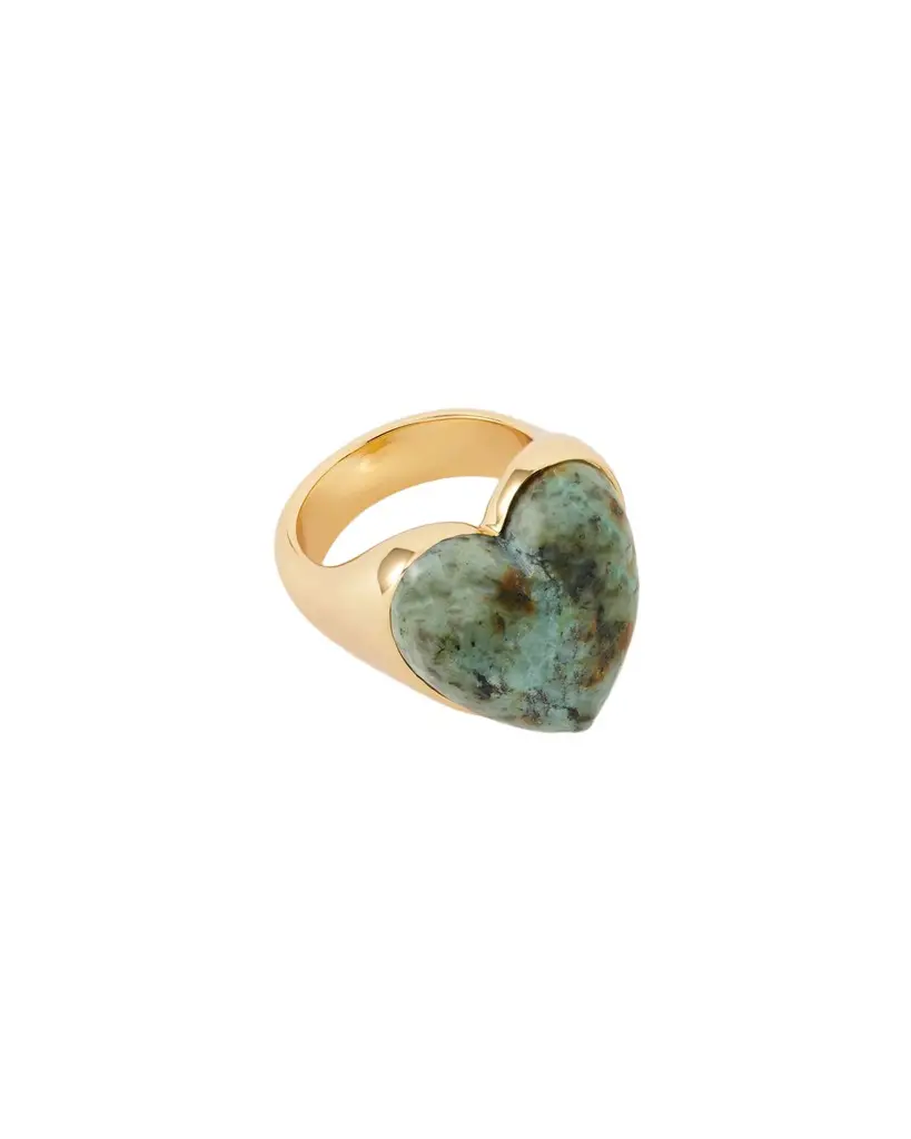Jennifer Fisher Jennifer Fisher Small Semi-Precious Heart Ring African Turquoise / 7