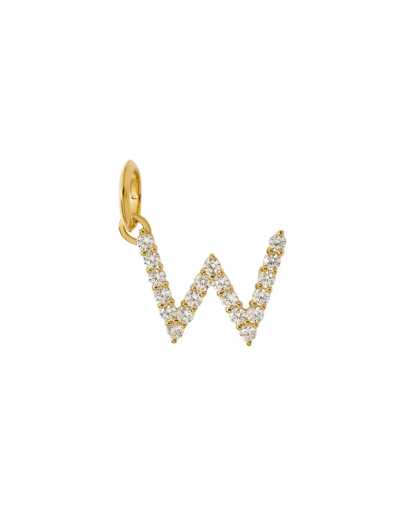 Jennifer Fisher Jennifer Fisher Medium Floating Diamond Minimal Block Letter W
