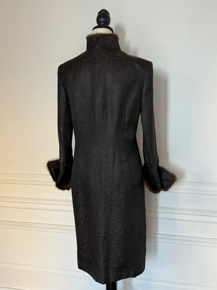 Jen Wonders Studio Brown Mandarin Coat | Thumbnail 9 Jen Wonders Studio Brown Mandarin Coat | Thumbnail 9