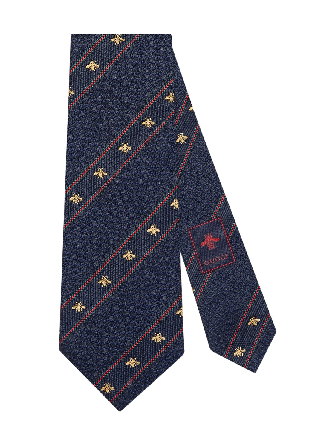 Gucci Bee And Web Silk Jacquard Tie