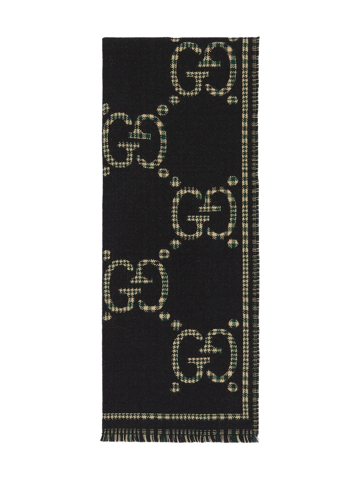 Gucci Check GG Wool Scarf