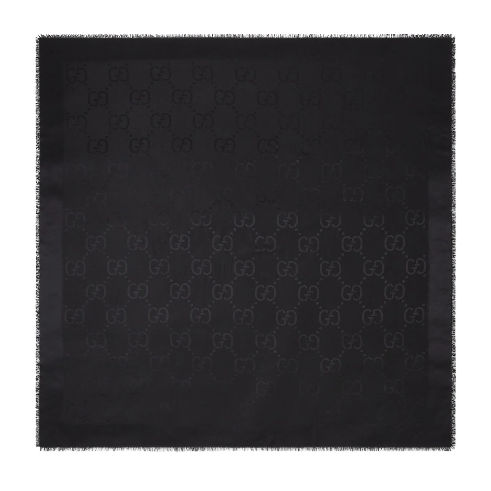 GG Jacquard Silk Wool Shawl