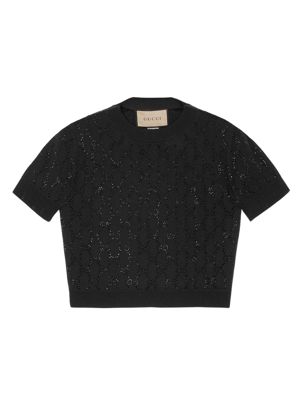 Gucci Fine Wool GG Crystal Top