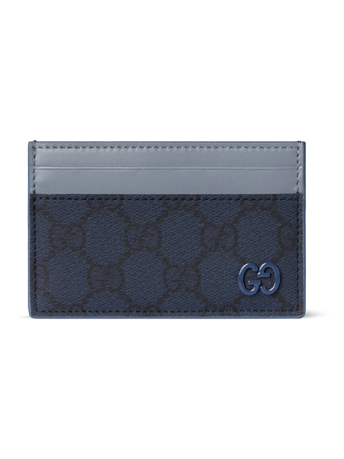 Gucci Dusty Blue Trim GG Card Case