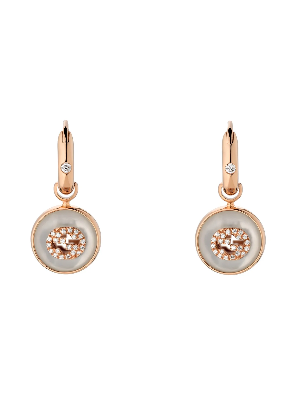 Gucci Interlocking Diamond 18k Earrings