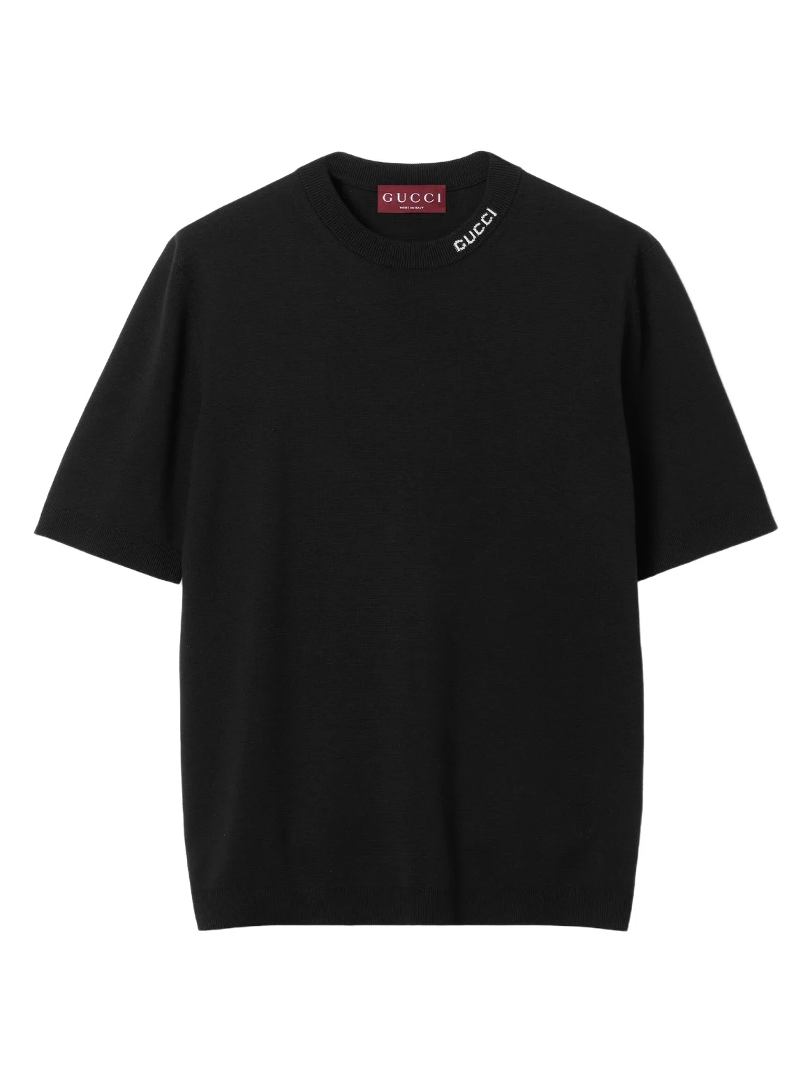 Gucci Silk Cotton T-shirt With Gucci Intarsia
