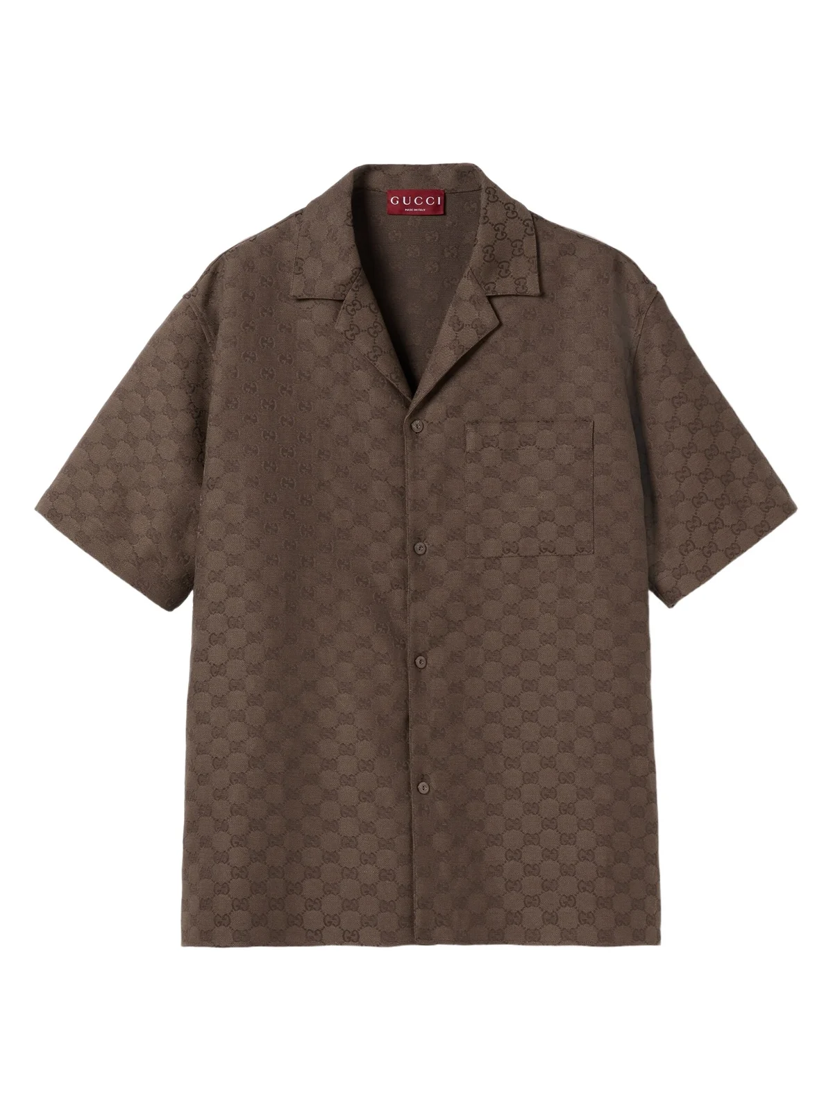 GG Canvas Linen Blend Bowling Shirt GG Canvas Linen Blend Bowling Shirt
