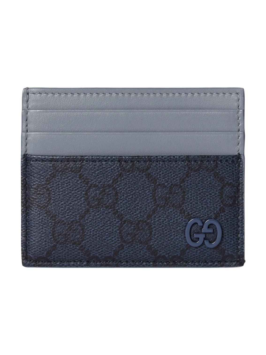 Gucci Dusty Blue Trim GG Card Case