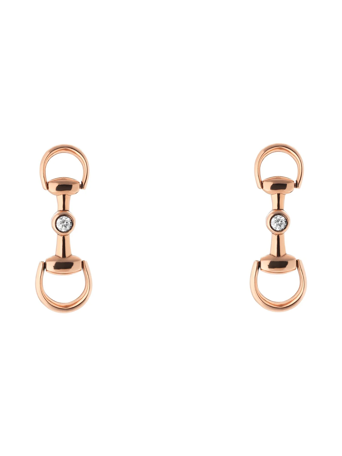 Gucci Horsebit Diamond 18k Earrings