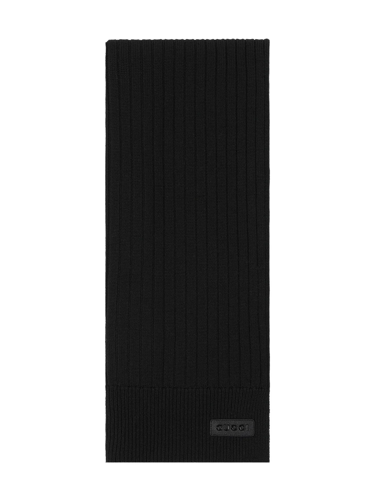 Gucci Knit Wool Scarf With Logo
