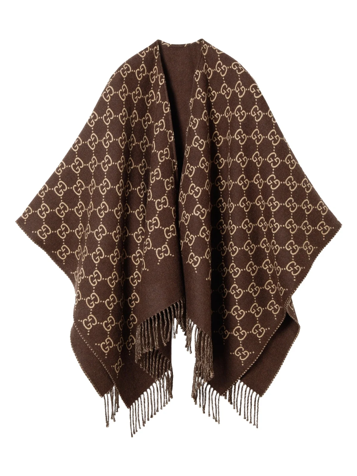 Gucci GG Wool Jacquard Cape