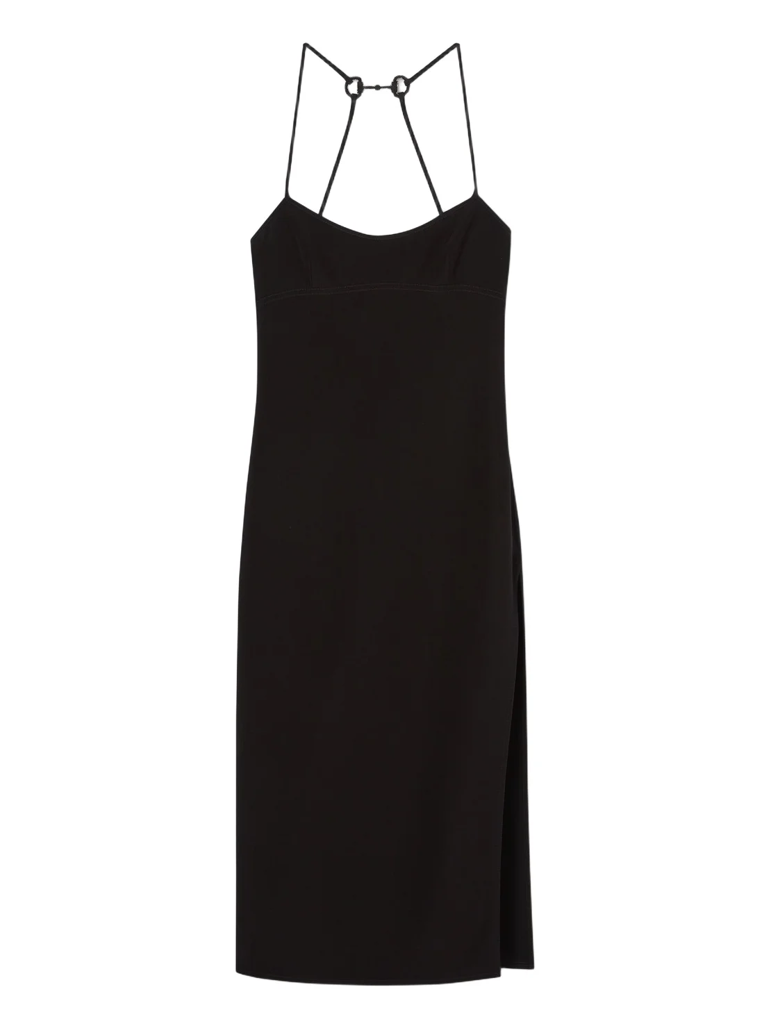 Gucci Silk Dress With Crystal Horsebit