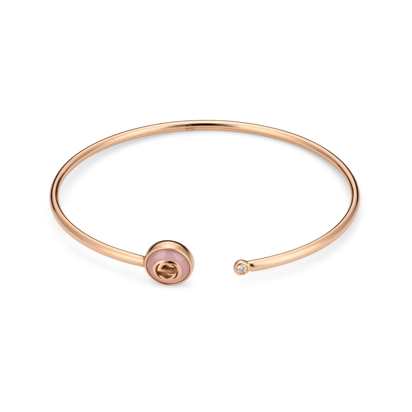Gucci Interlocking 18k Bangle Bracelet