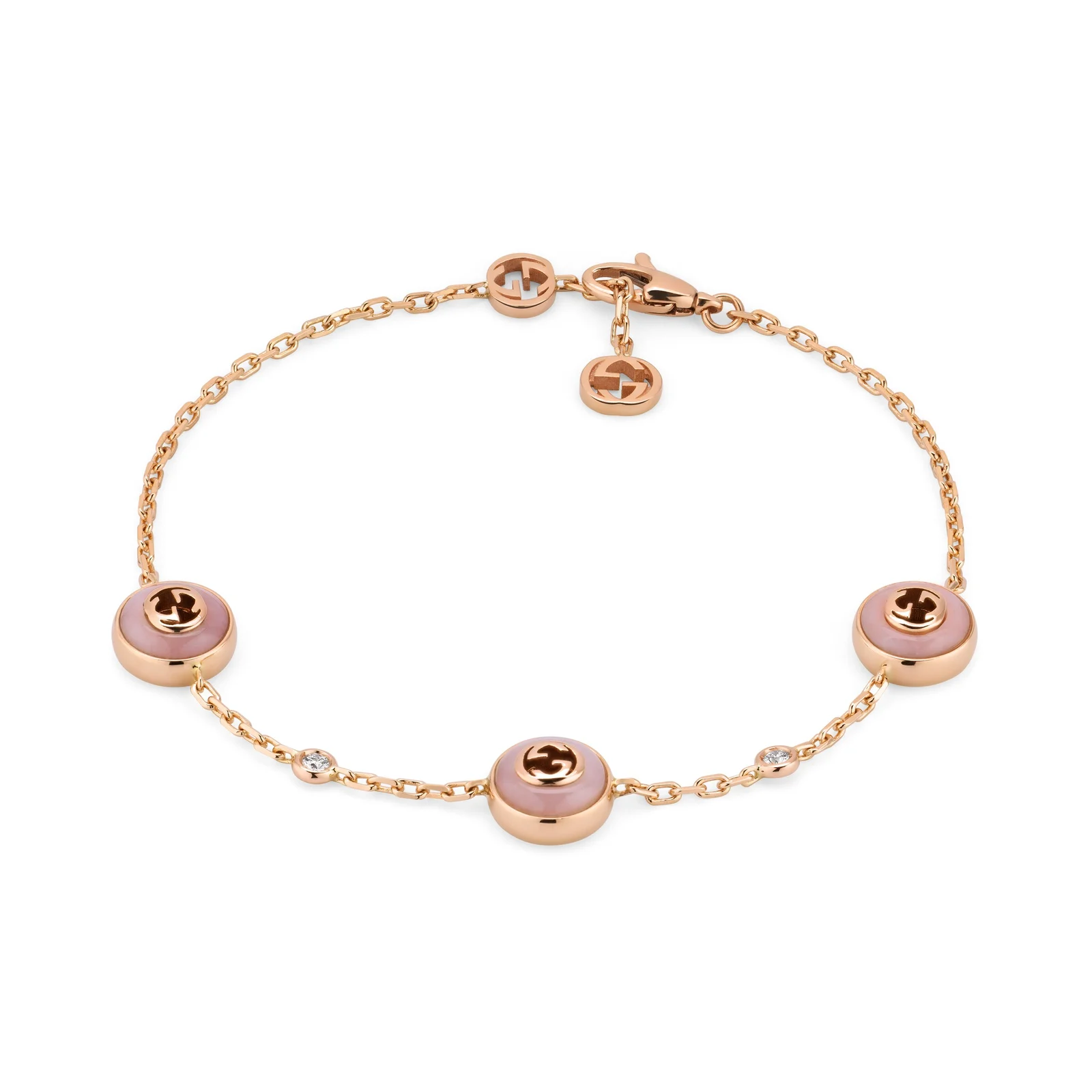 Gucci Interlocking 18k Chain Bracelet