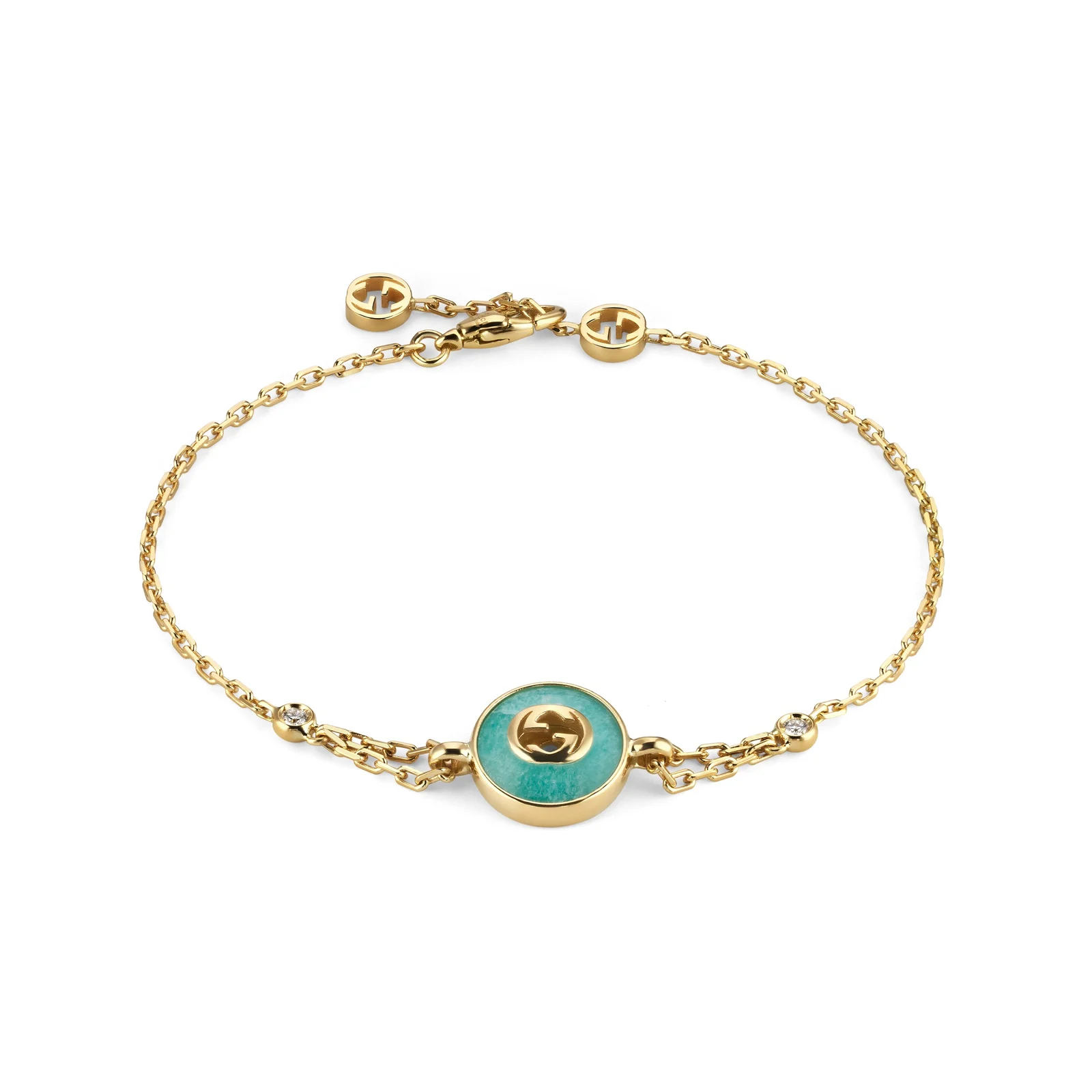Gucci Interlocking 18k Chain Bracelet