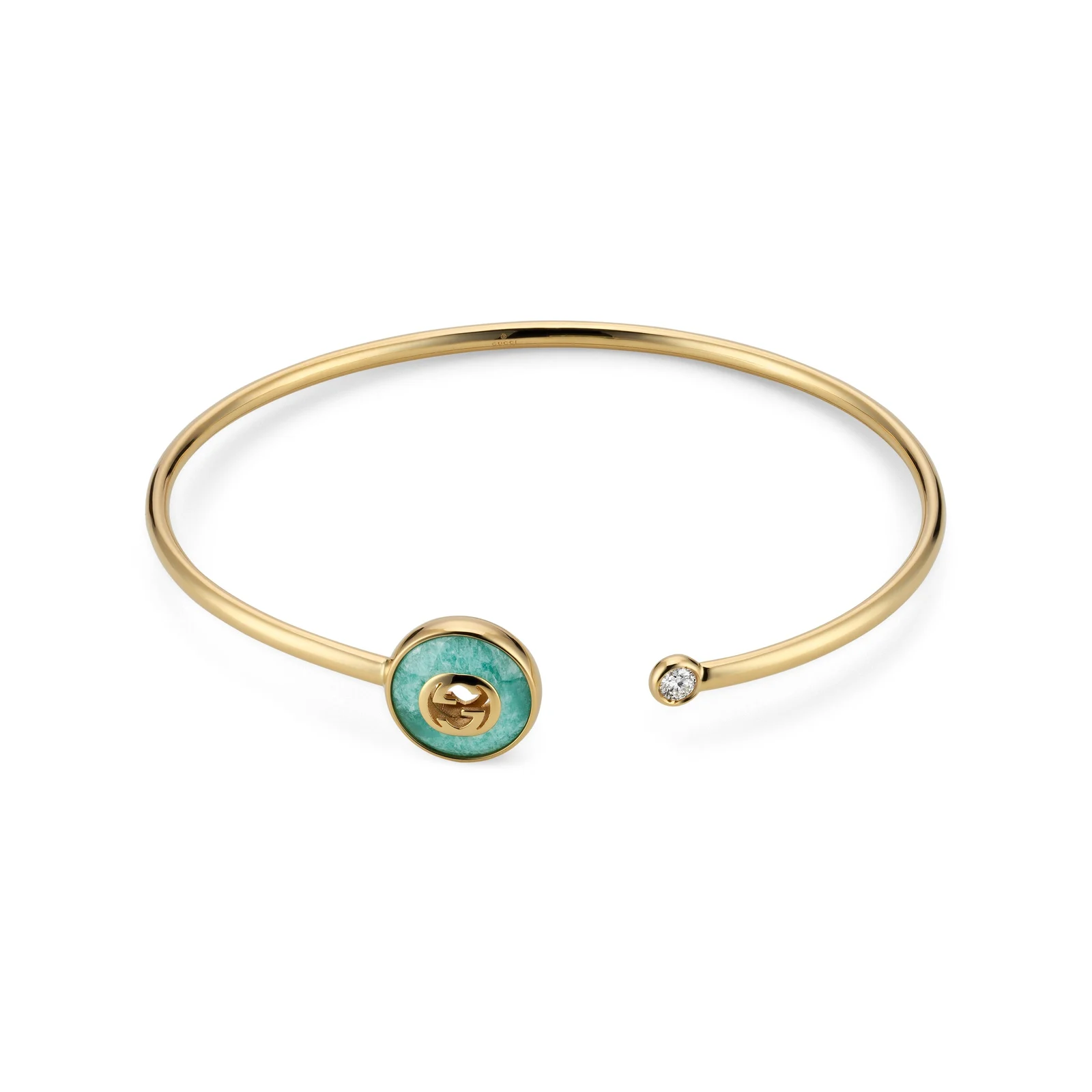 Gucci Interlocking 18k Bangle Bracelet