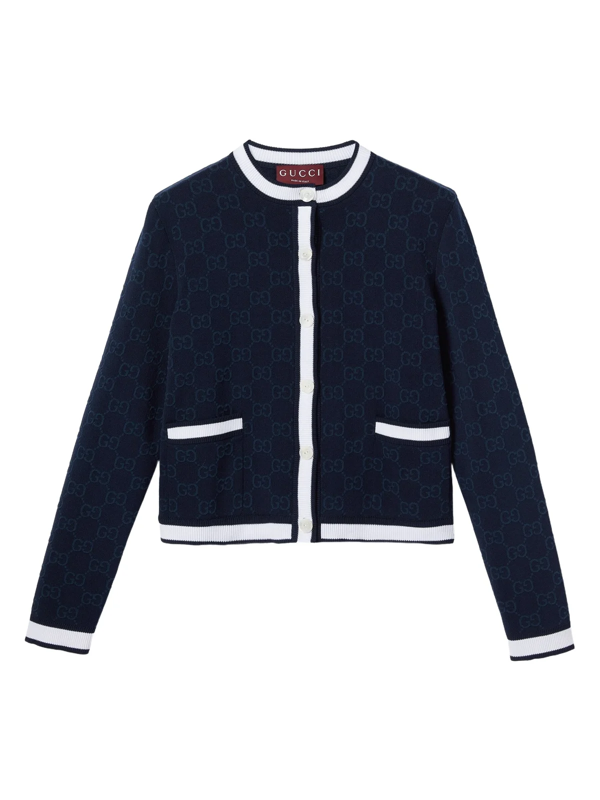 Gucci GG Fine Cotton Jacquard Cardigan