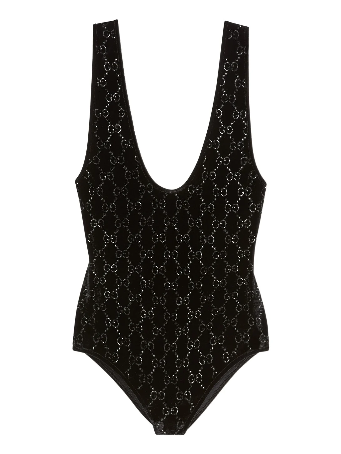 Gucci Chenille Bodysuit With GG Crystals