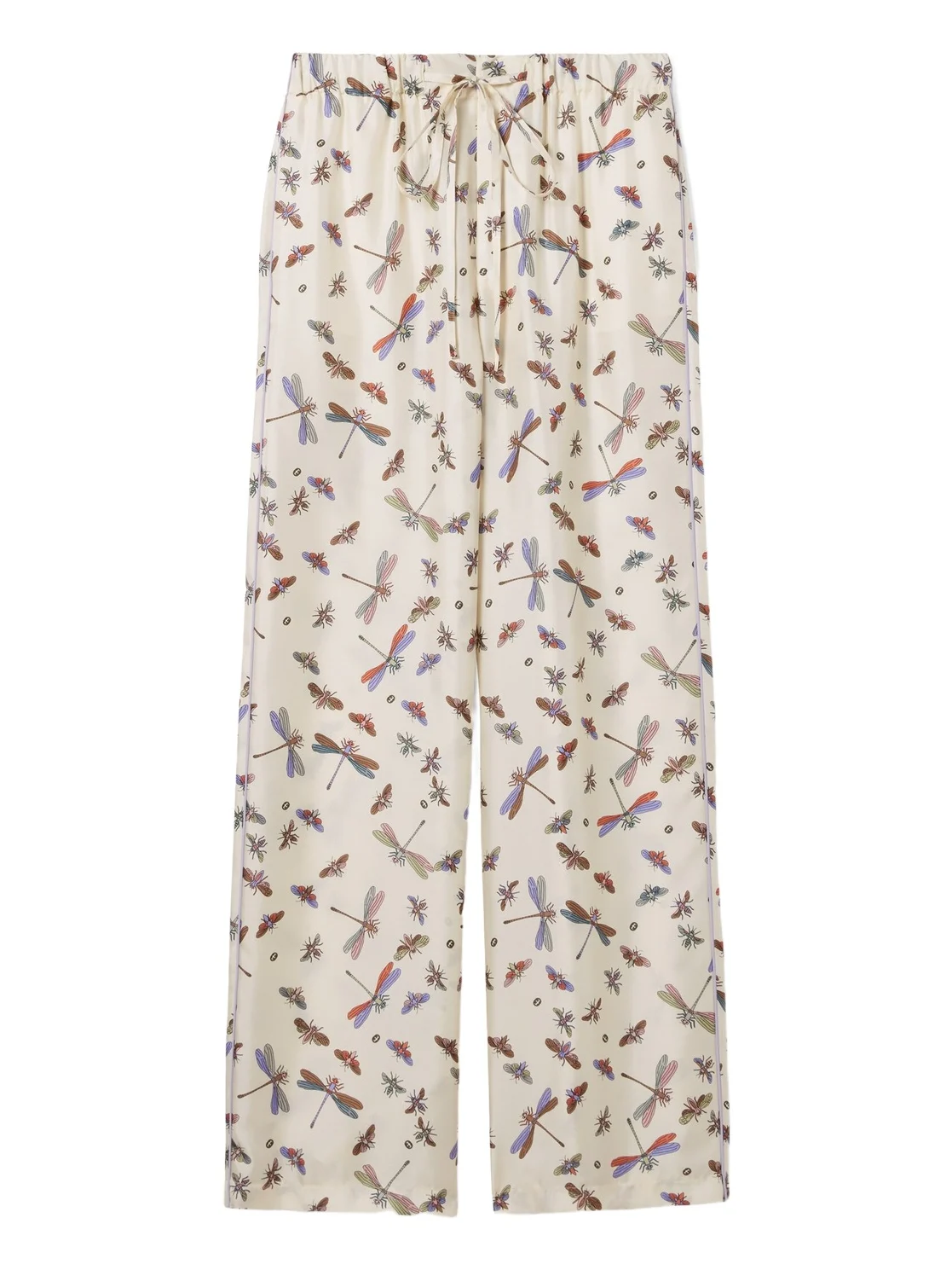 Printed Silk Twill Pants