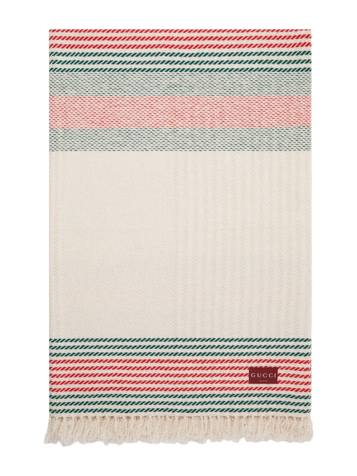 Gucci Cashmere Jacquard Blanket With Web