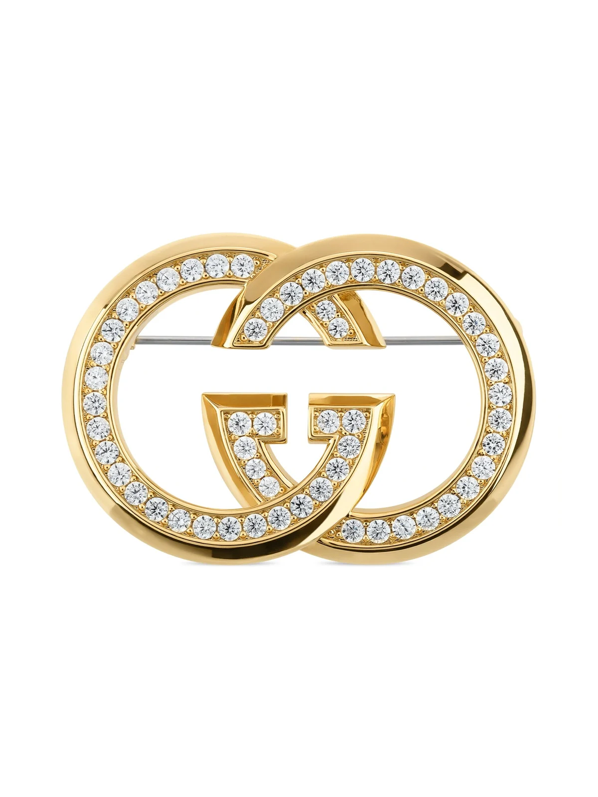 Gucci Interlocking Crystal Brooch