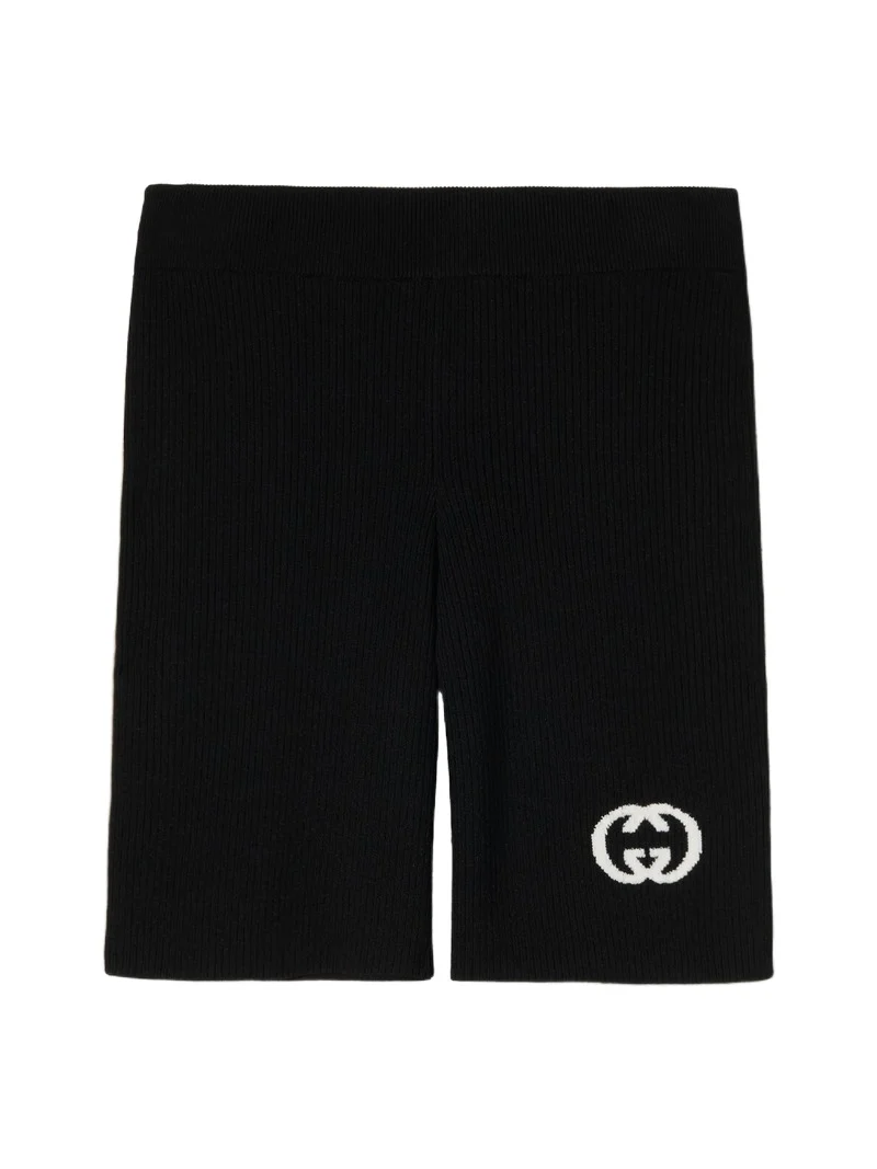 Ribbed Shorts With Intarsia Ribbed Shorts With Intarsia