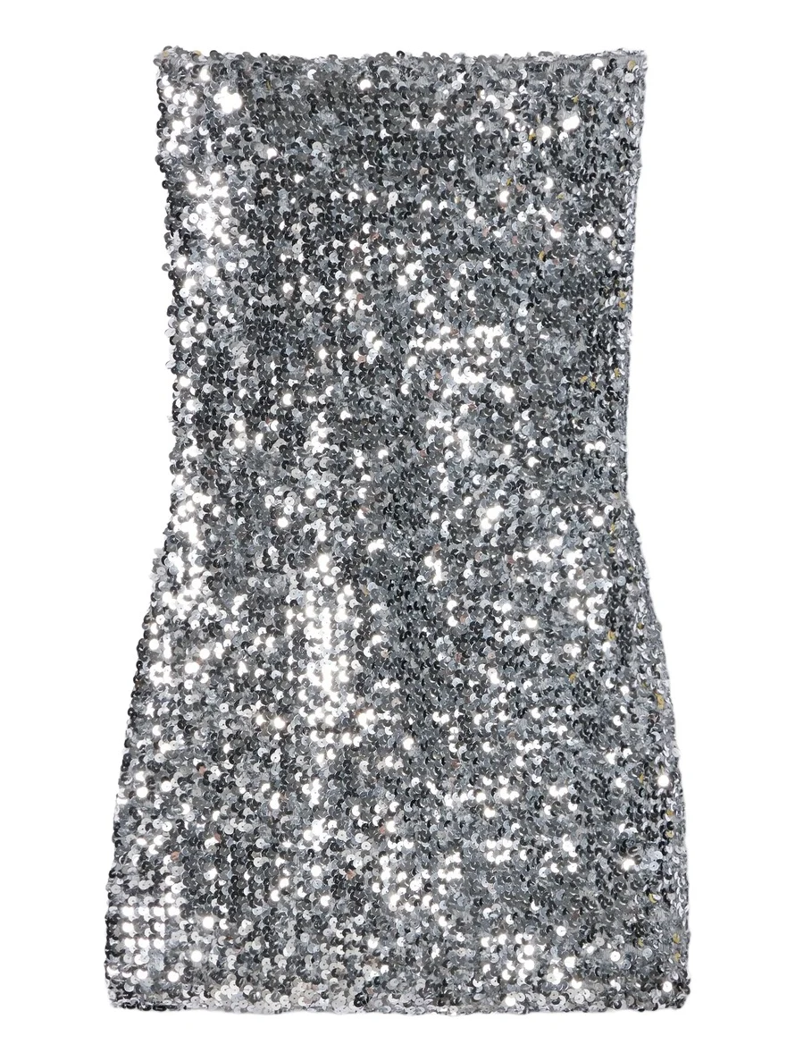 Gucci Embroidered Sequin Elastic Fabric Dress