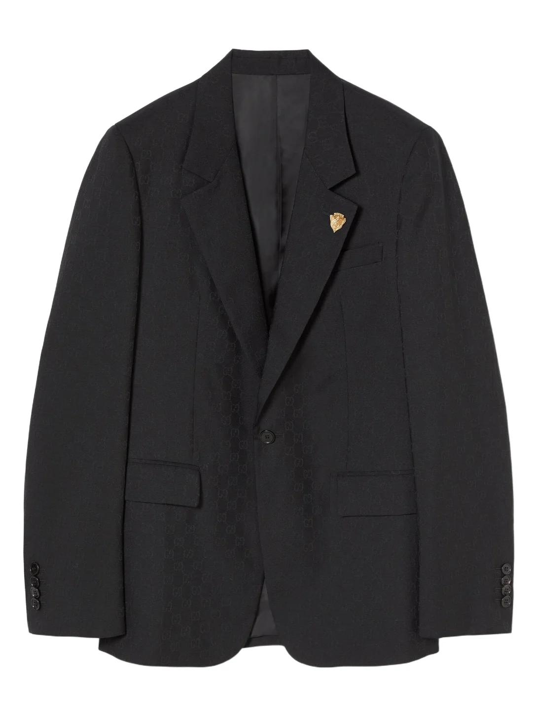 Gucci Single-breasted GG Wool Jacket
