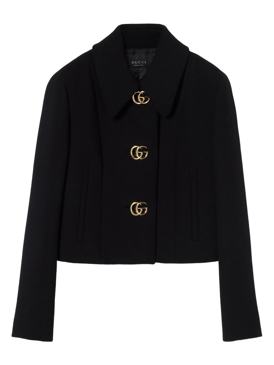 Gucci Crêpe Wool Jacket With Double G Button