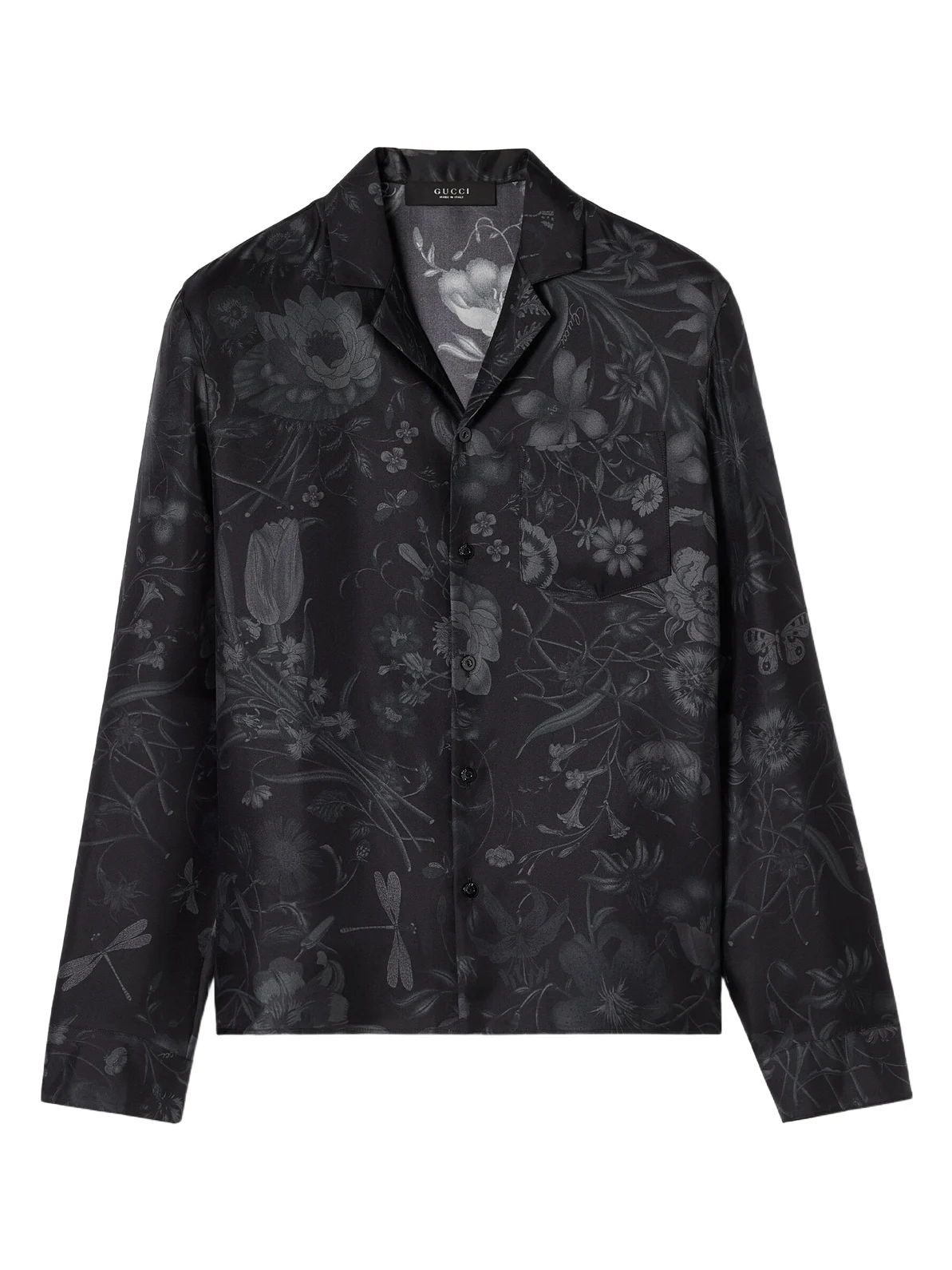 Gucci Printed Silk Twill Bowling Shirt