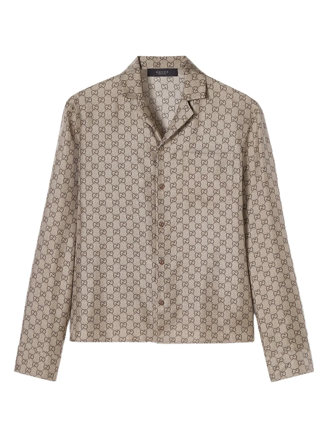 Gucci Printed Silk Twill Bowling Shirt