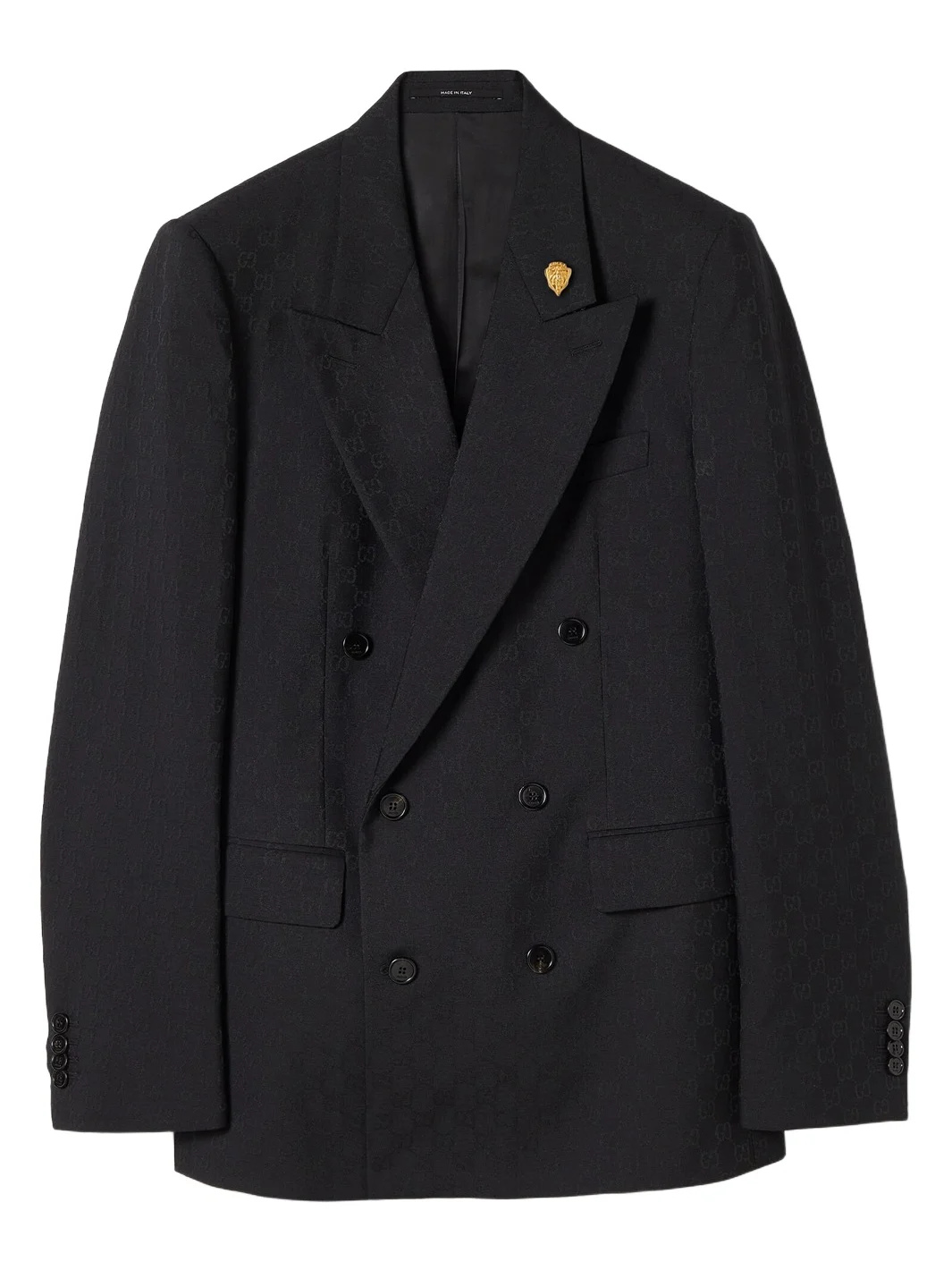 Gucci Double-breasted GG Wool Jacket