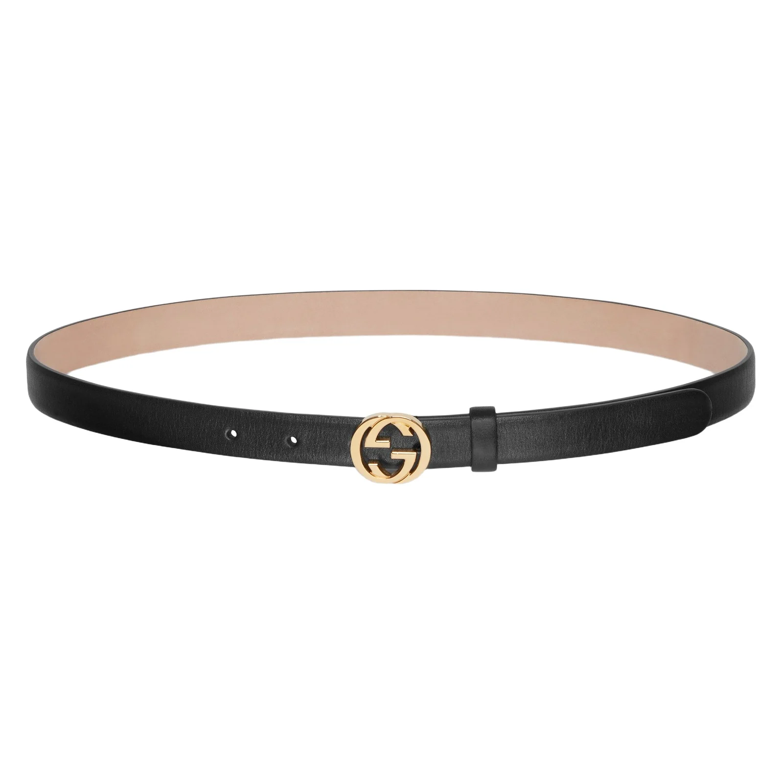 Gucci Thin Belt With Interlocking G Buckle