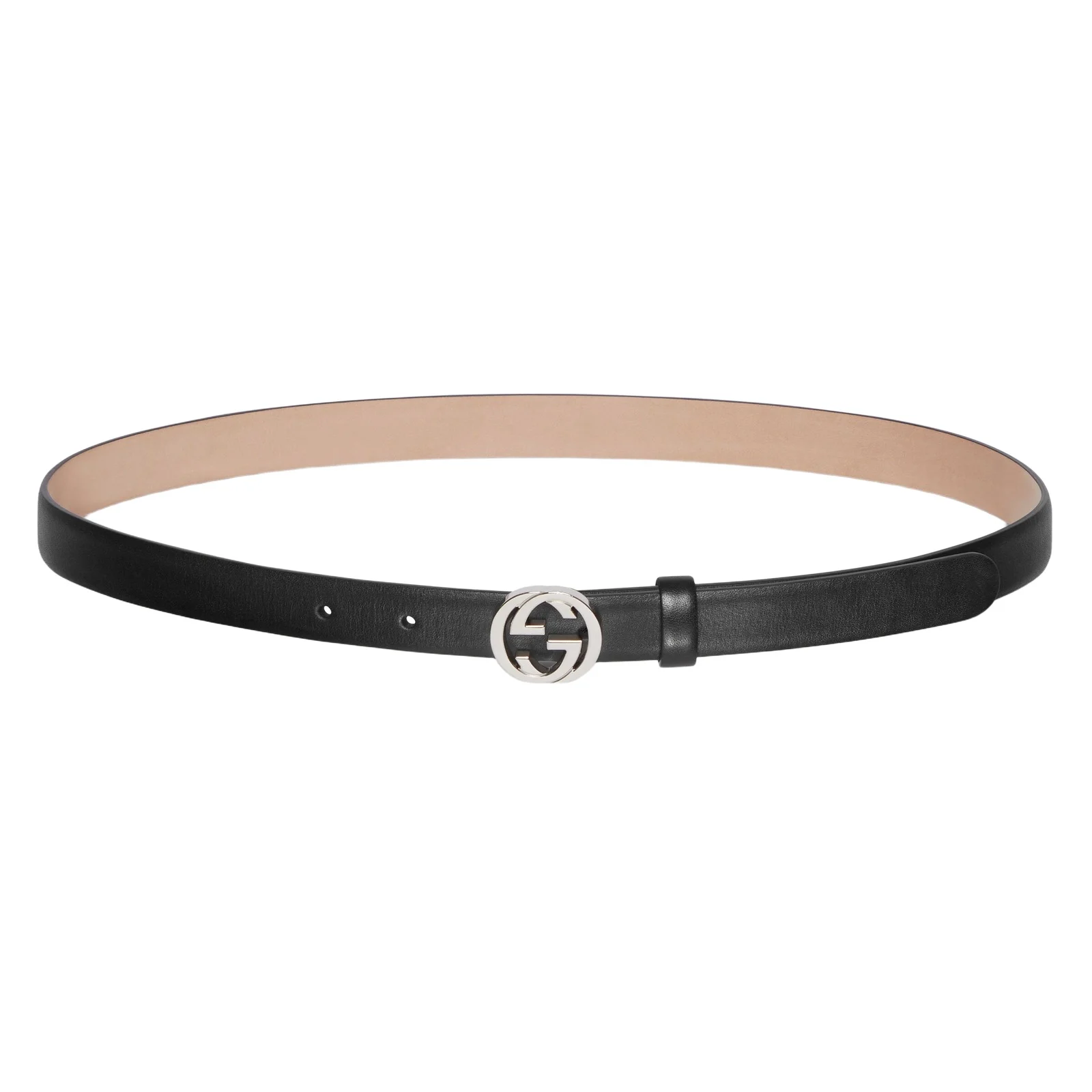 Gucci Thin Belt With Interlocking G Buckle
