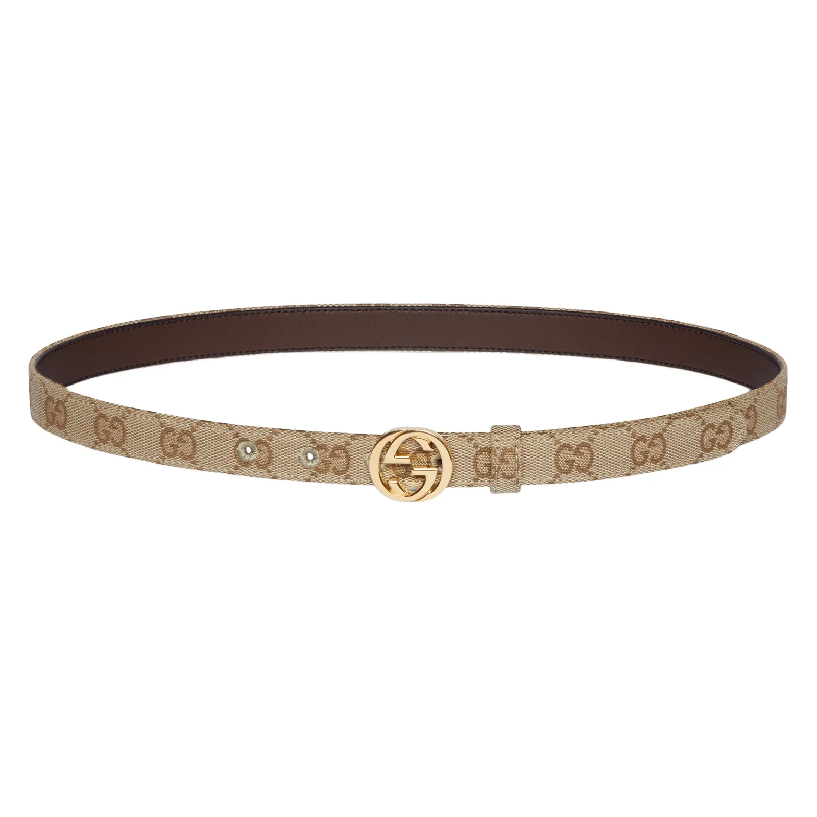 Gucci Thin Belt With Interlocking G Buckle