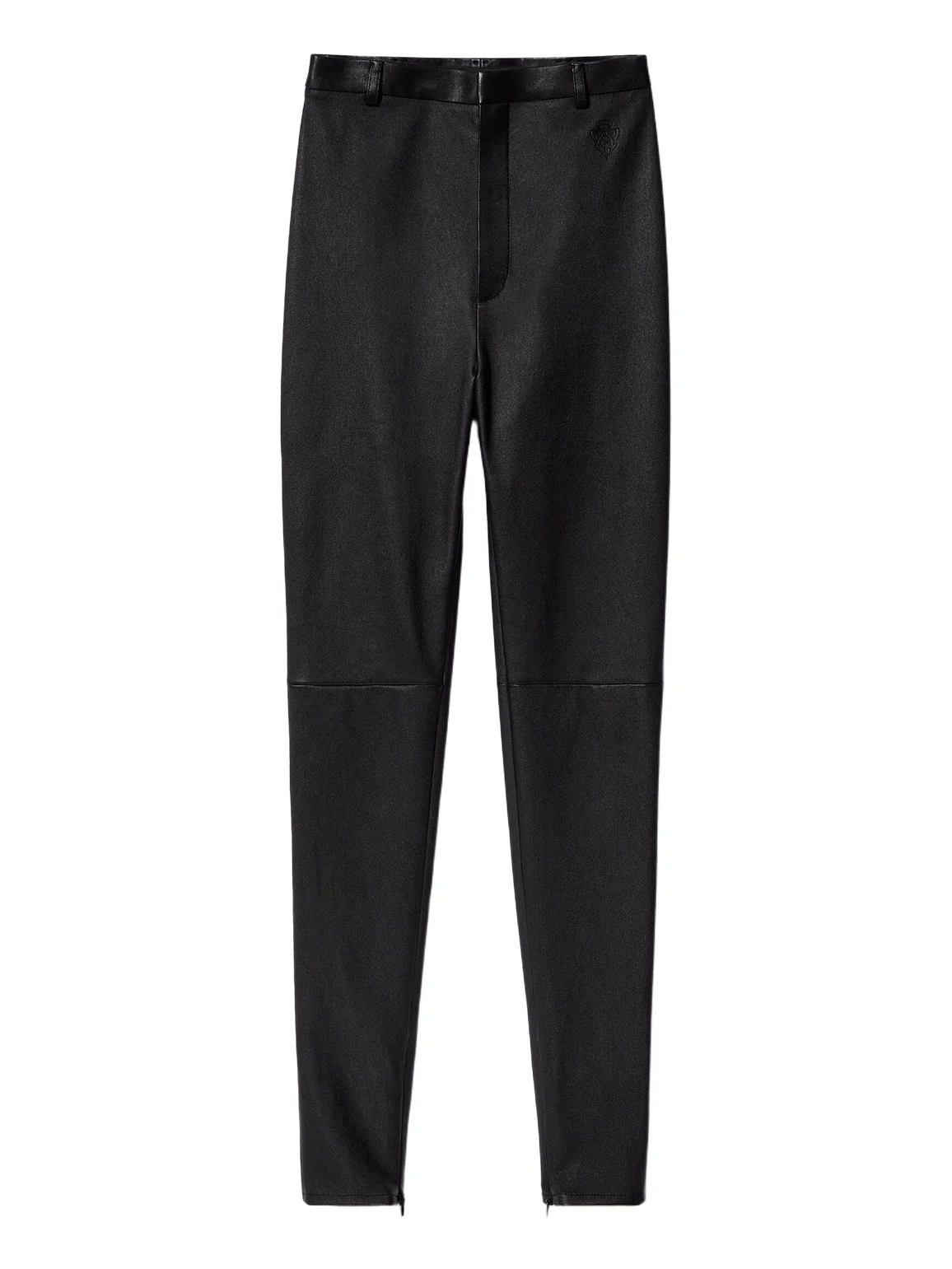 Bonded Leather With Stretch Cotton Leggings Bonded Leather With Stretch Cotton Leggings
