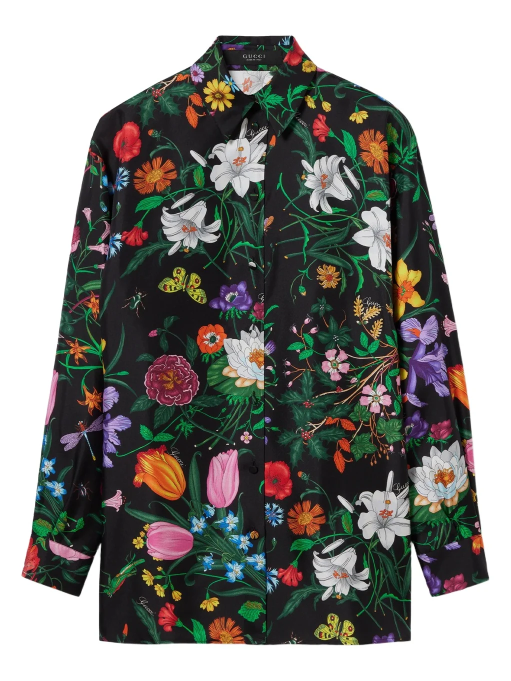Printed Silk Twill Shirt Printed Silk Twill Shirt