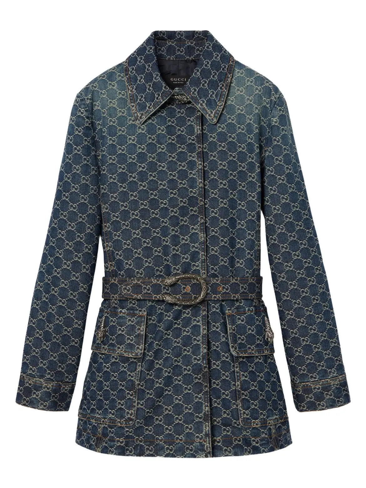 Gucci GG Cotton Denim Jacquard Jacket