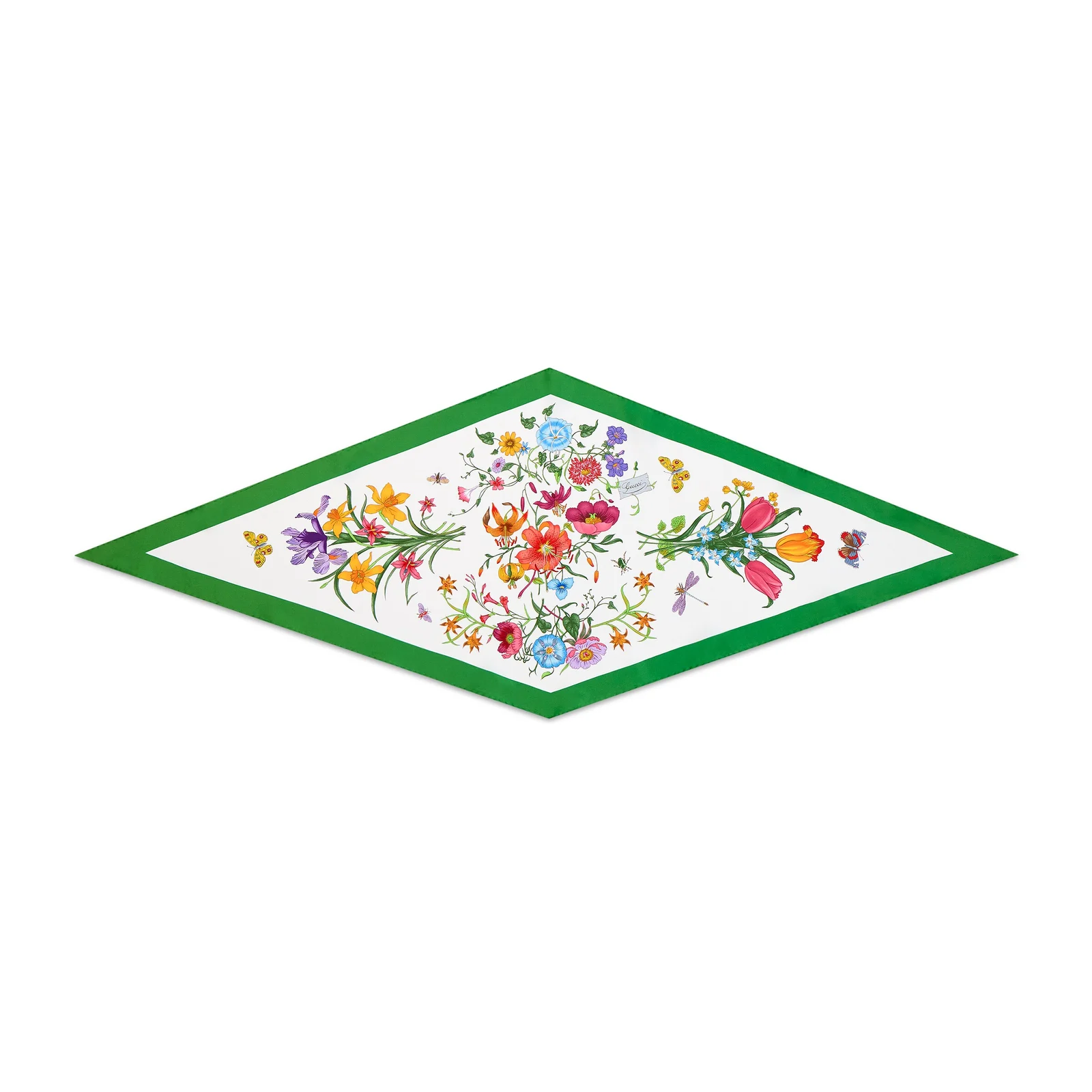 Gucci Printed Silk Twill Diamond Scarf