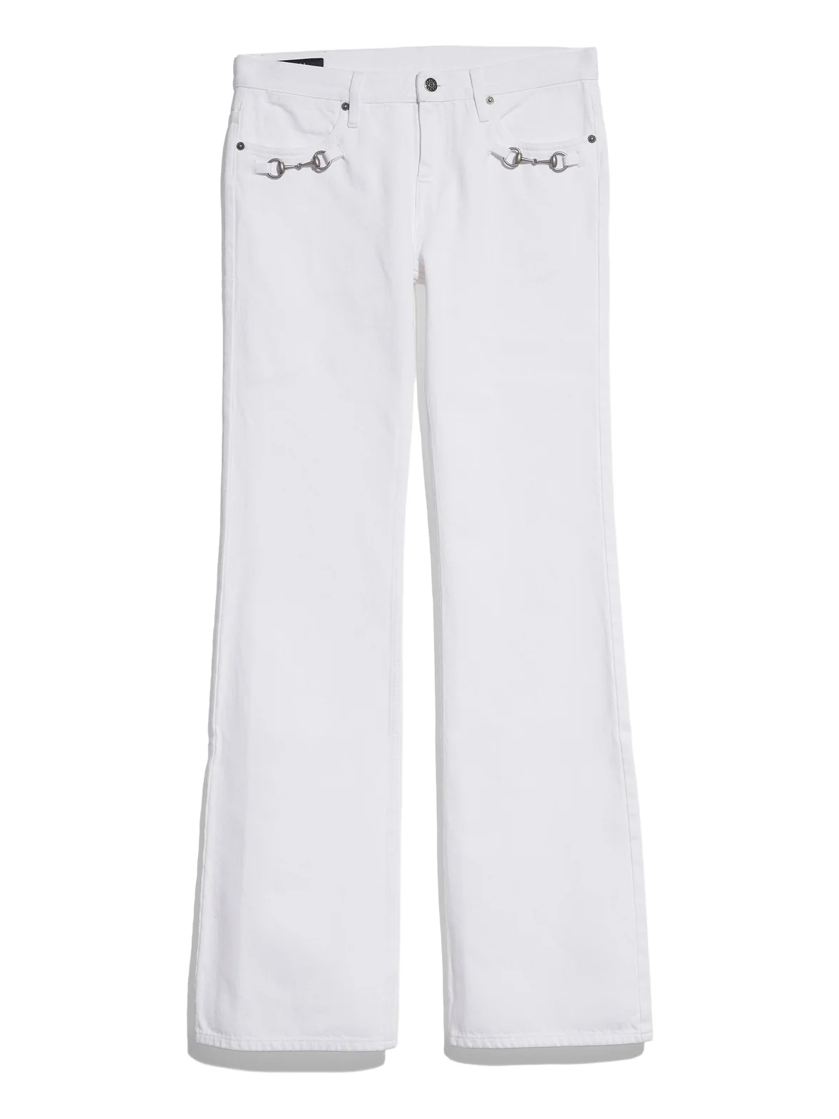 Cotton Denim Pants With Horsebit