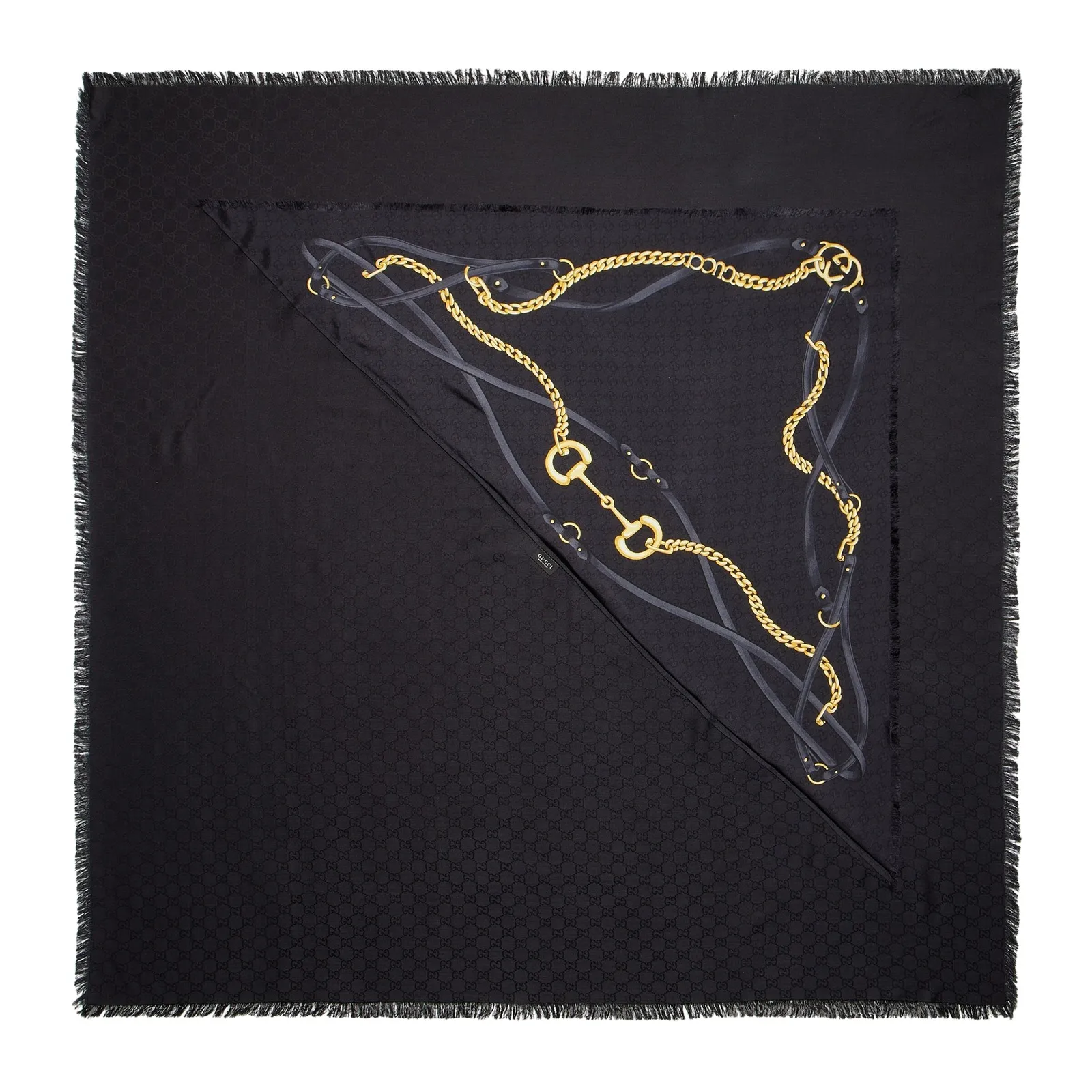 Gucci GG Wool Silk Jacquard Cape